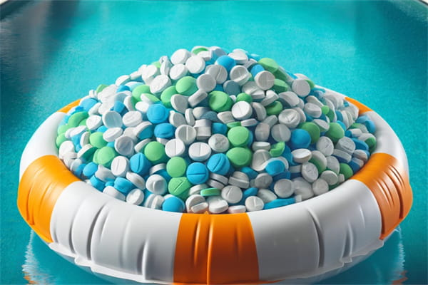 Chlorine floater filled with chlorine tablets